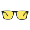 KUGO Columbus 450nm blocking 360 view - Handmade blue and green light blocking sunset glasses for better sleeping, featuring eco-friendly biodegradable acetate frames and natural wood arms for a stylish, sustainable look.